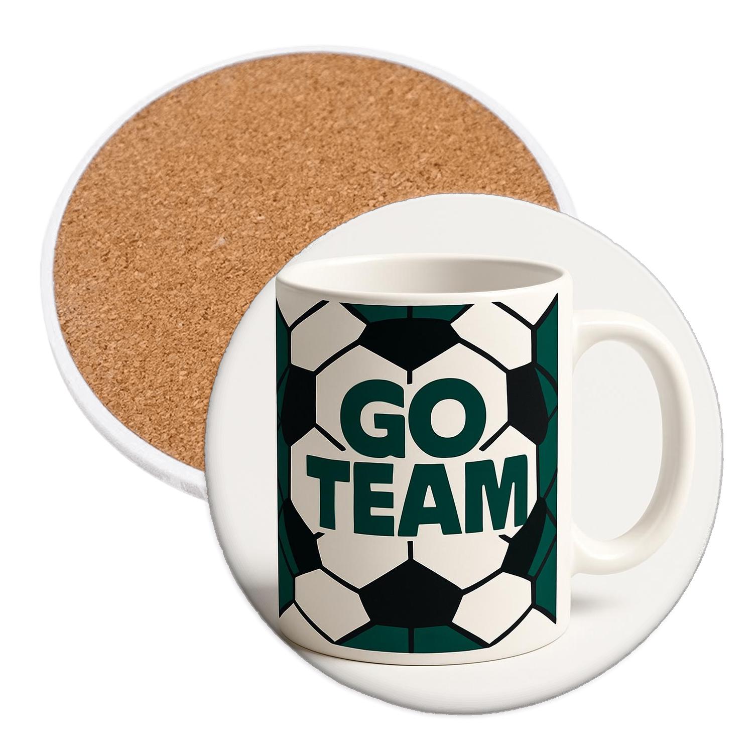 Mexico 68 Soccer Go Team Minimal Pattern Mug cork coaster sets