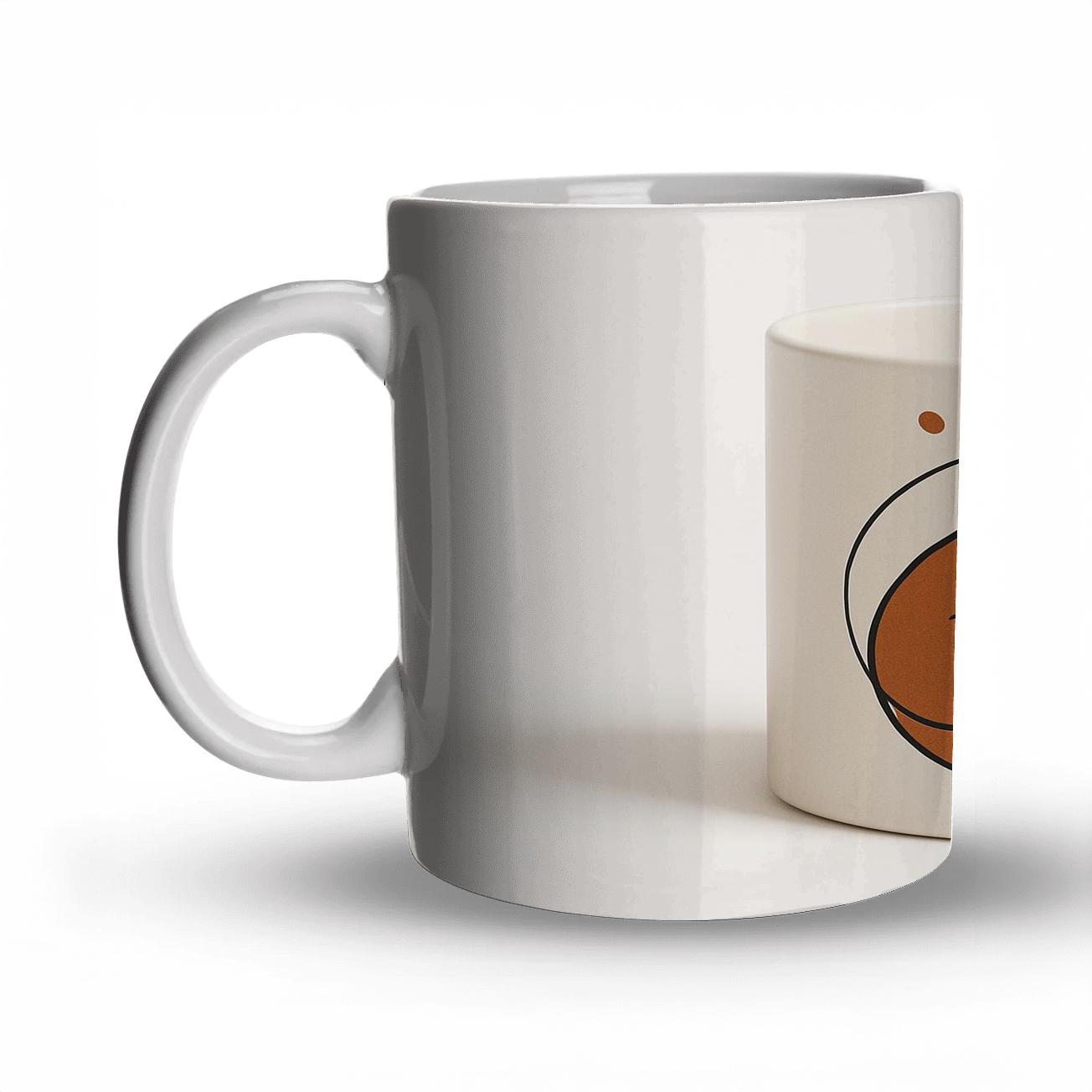 Bauhaus Fox Orbit Pattern Mug travel mugs with handles