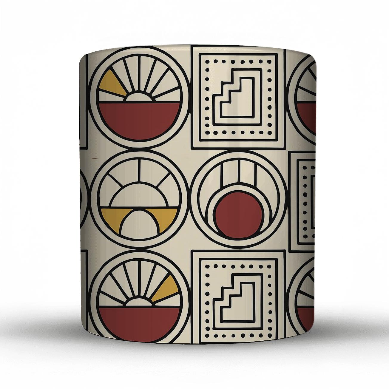 Vienna Secession Sunburst Medallion Repeat decorative mug sets