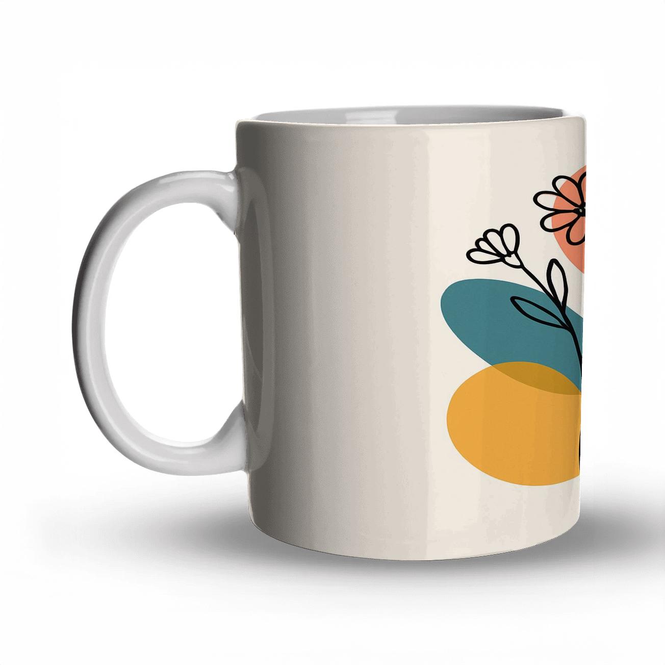 Orbiting Wildflower Constellation insulated thermal mugs