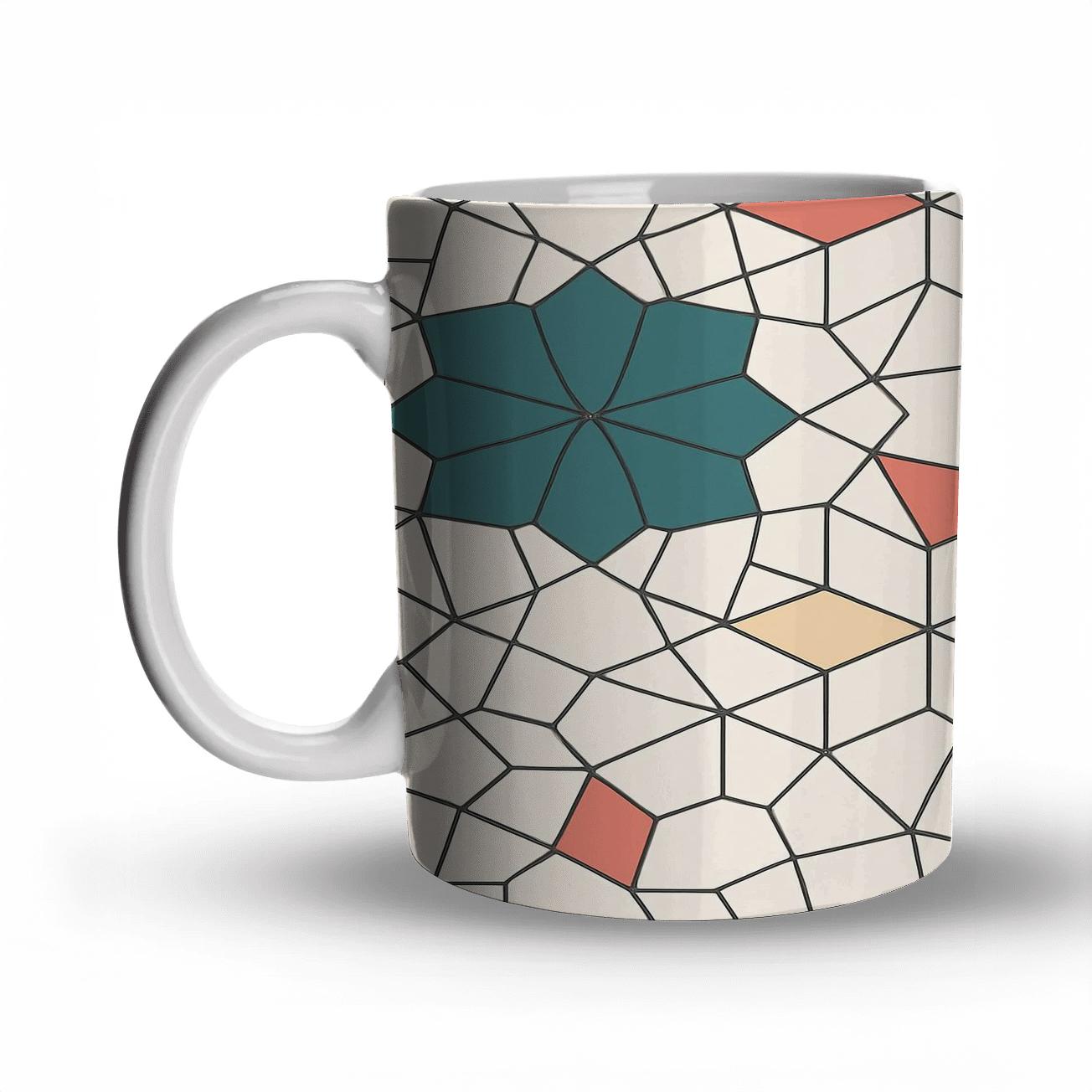Girih Minimal Star Tessellation Flow premium drinkware mugs