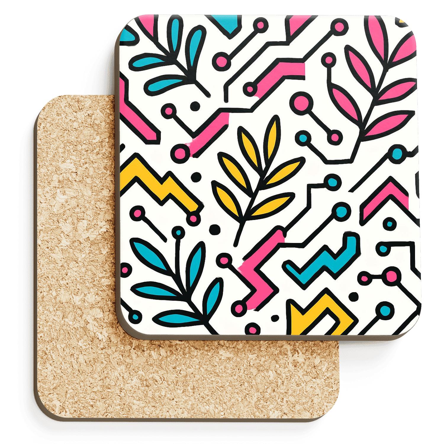 Neo Memphis Aurora Circuit Garden stone coaster collections