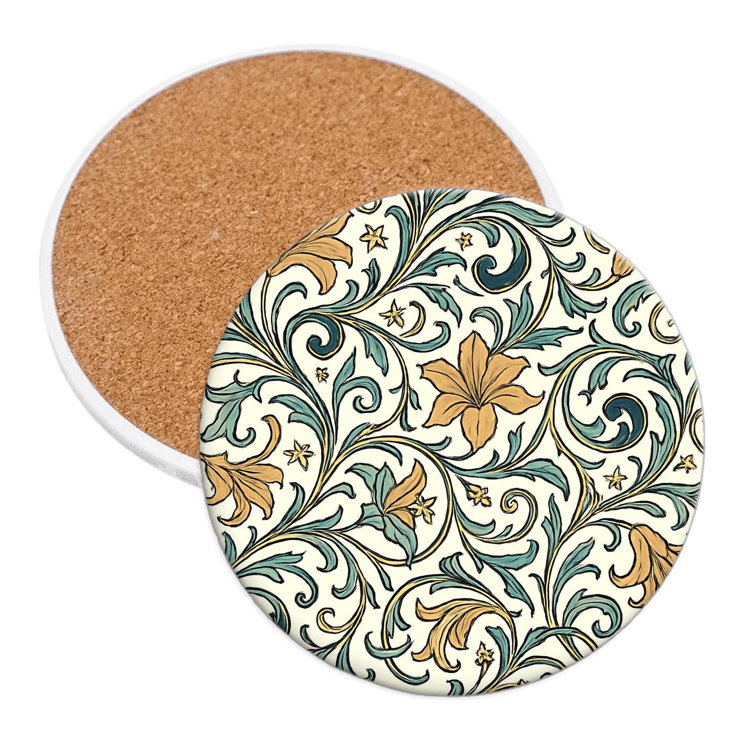 Art Nouveau Celestial Vine Filigree stone coaster collections