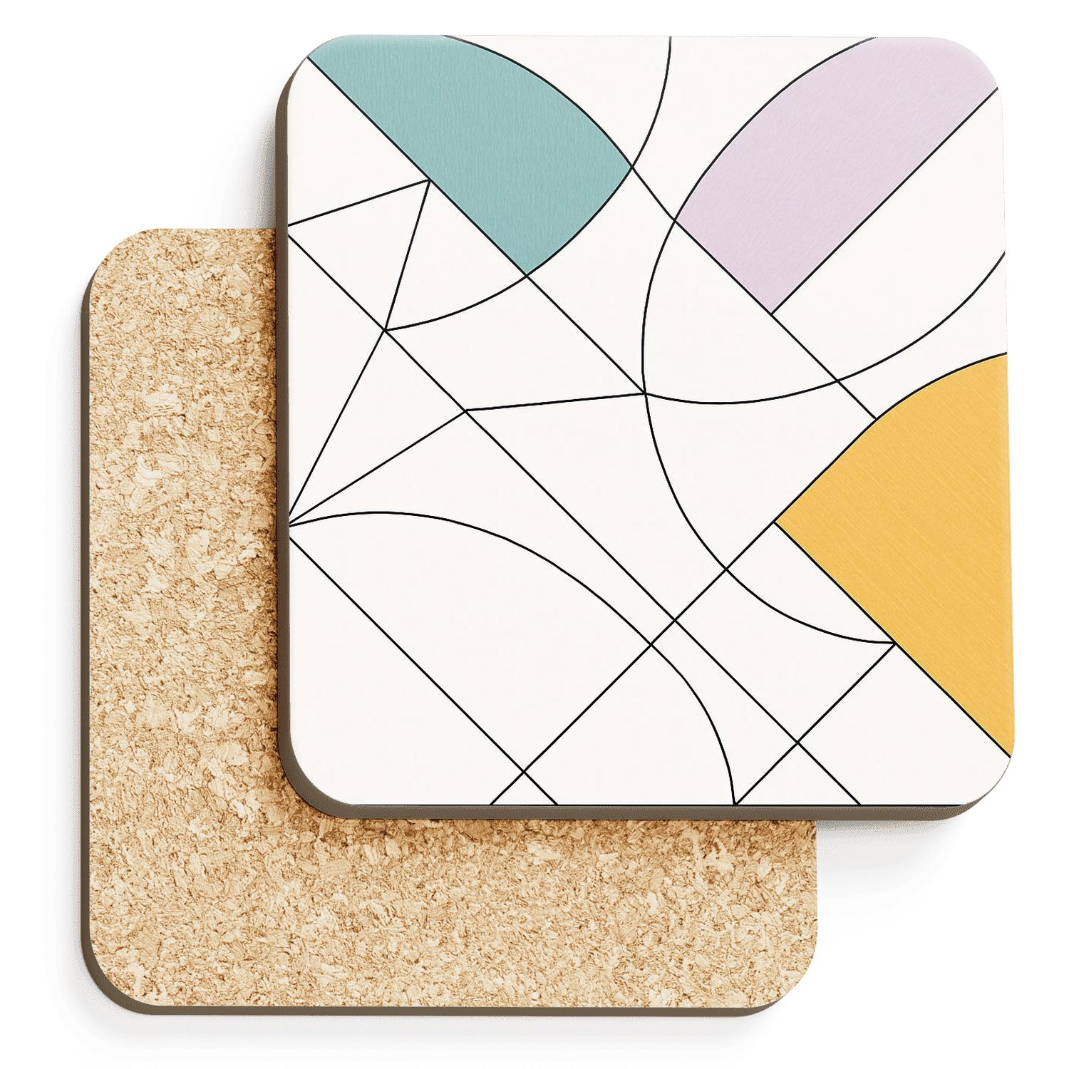 Tectonic Geometry Flow decorative beverage coasters
