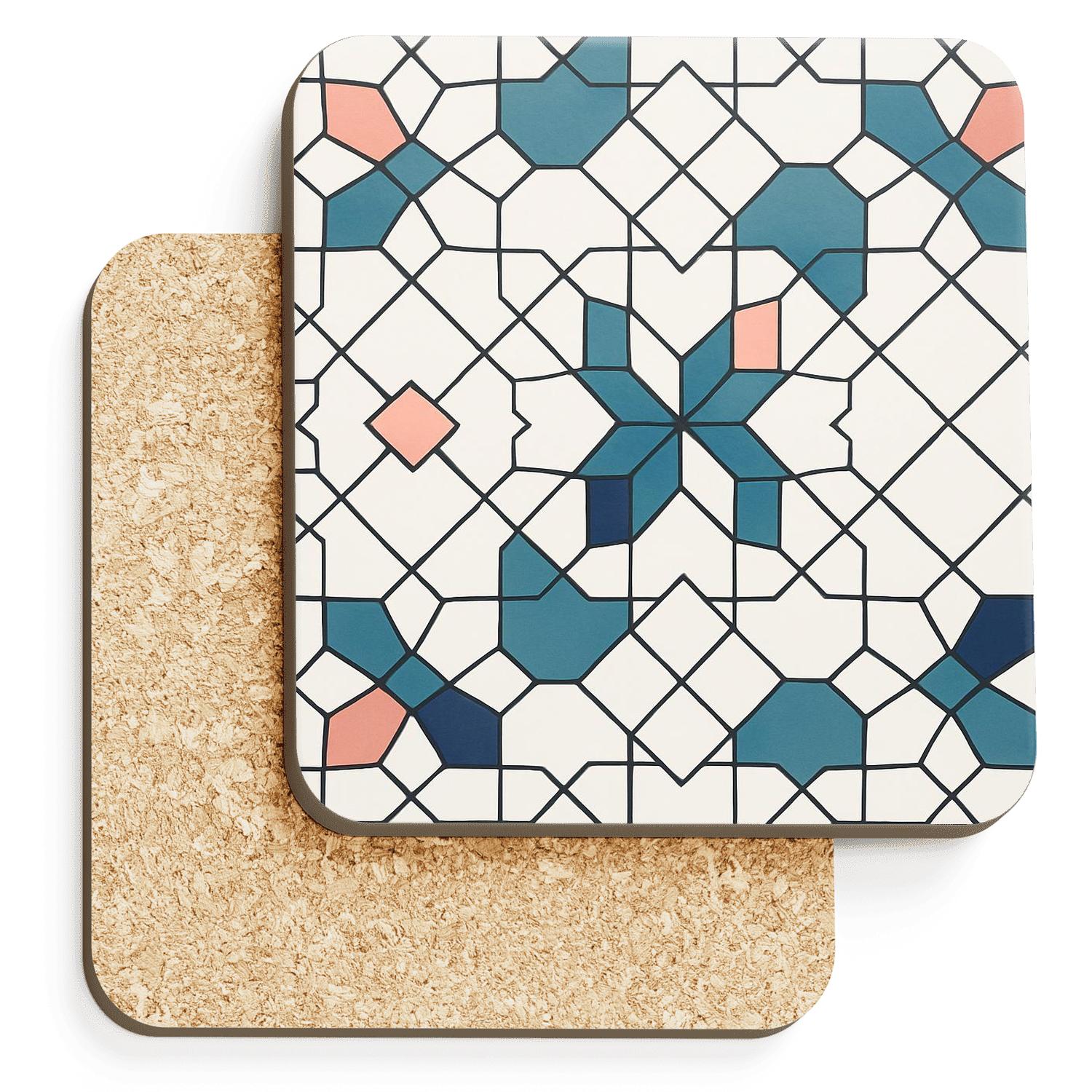 Girih Star Logic Minimal Lattice stone coaster collections
