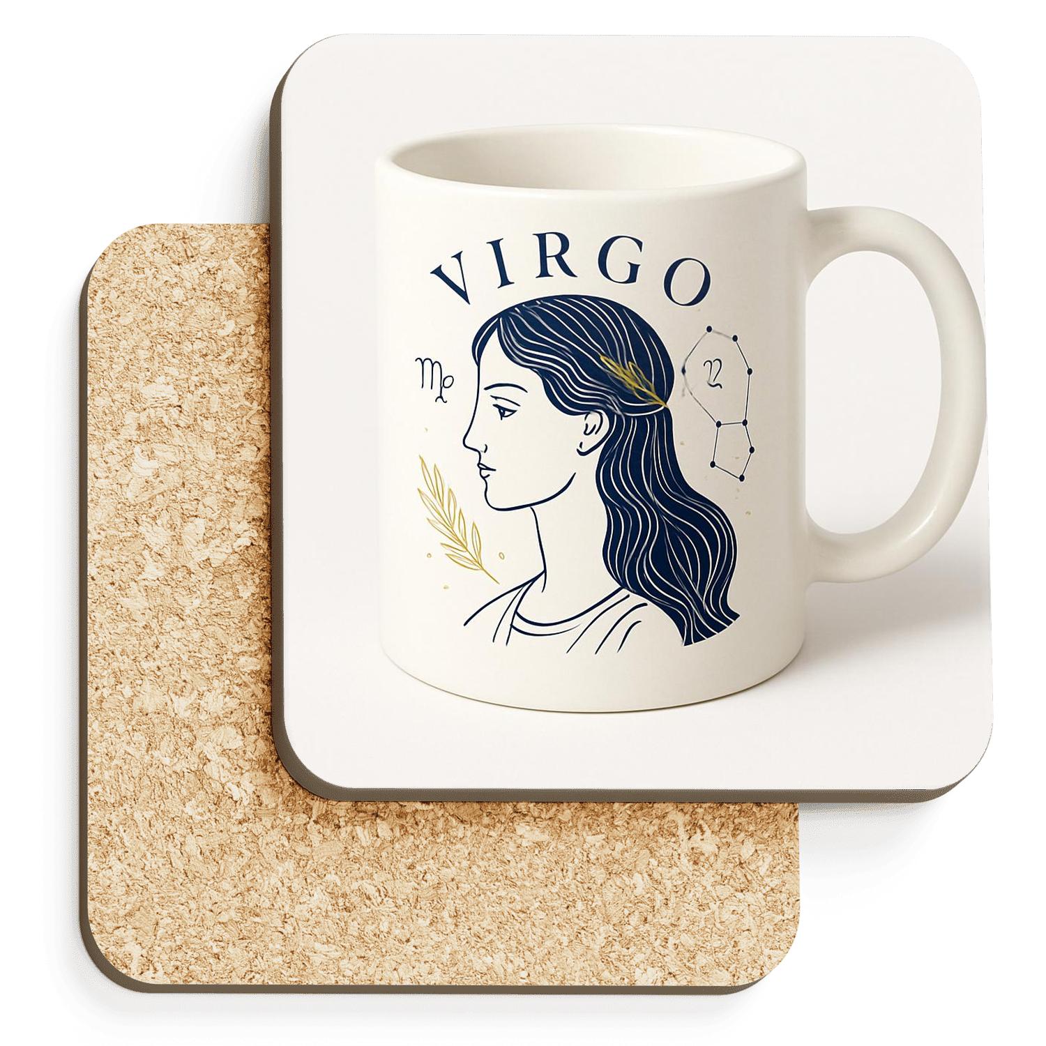 Virgo Maiden Constellation Engraving Mug personalized drink coasters