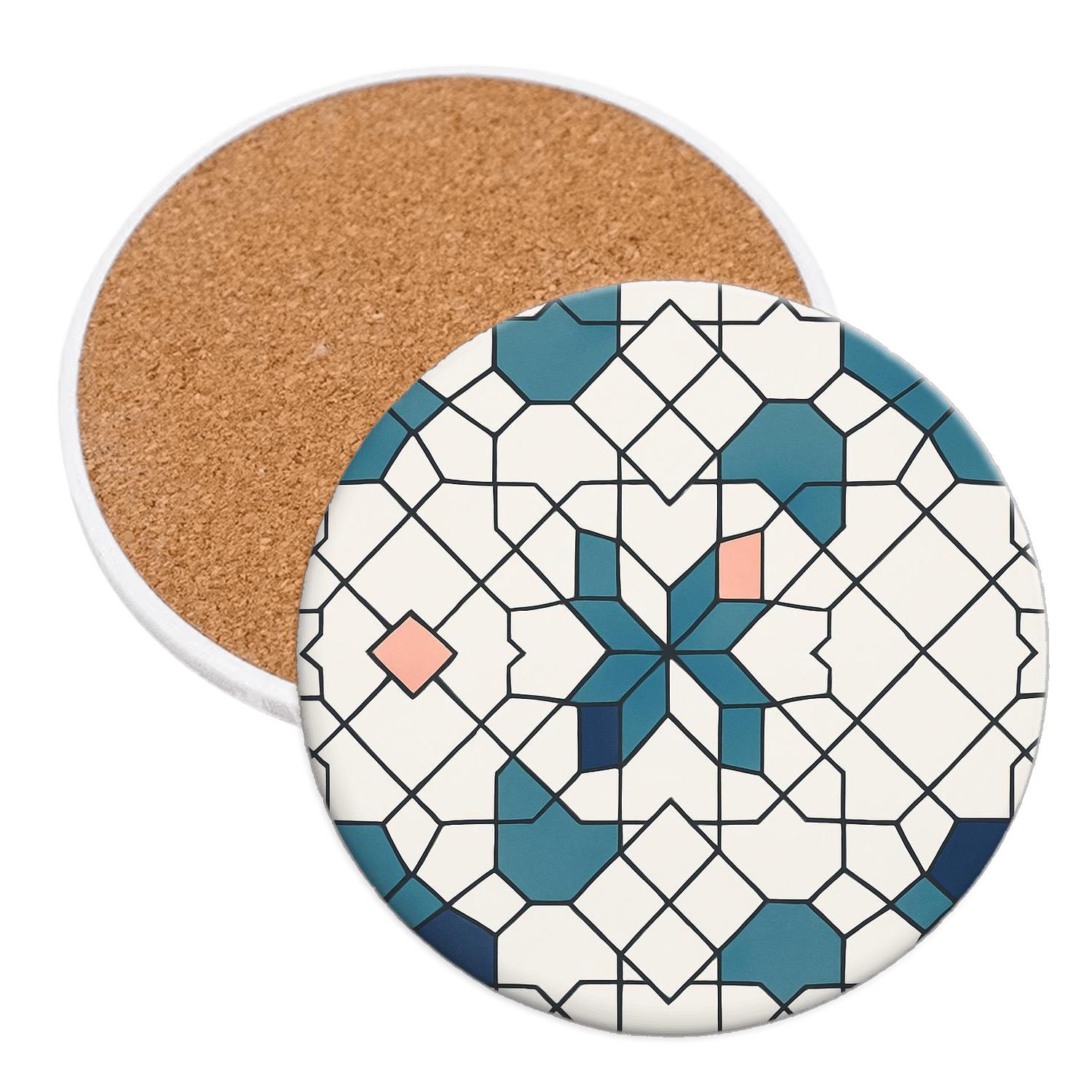 Girih Star Logic Minimal Lattice coasters for home decor