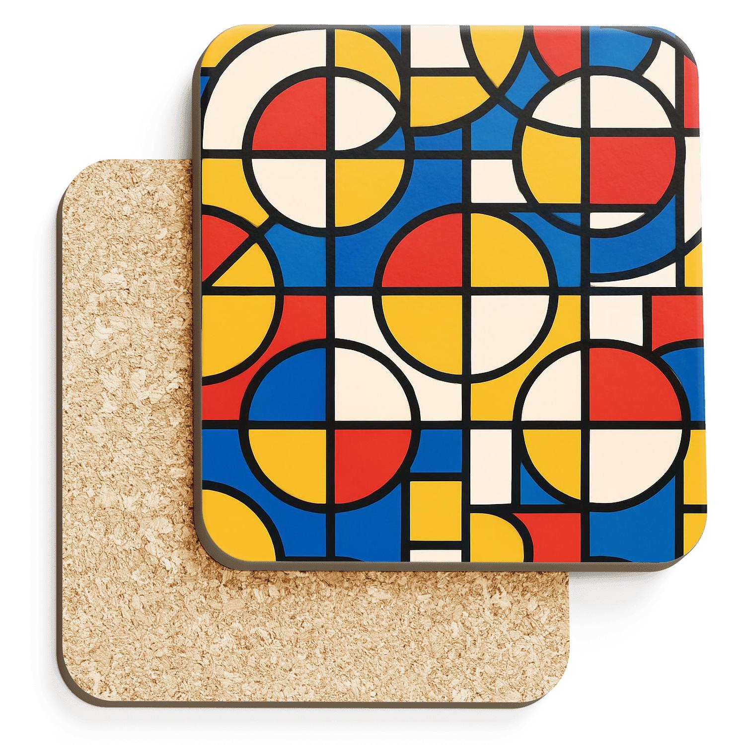 Bauhaus Orbit Weave decorative beverage coasters