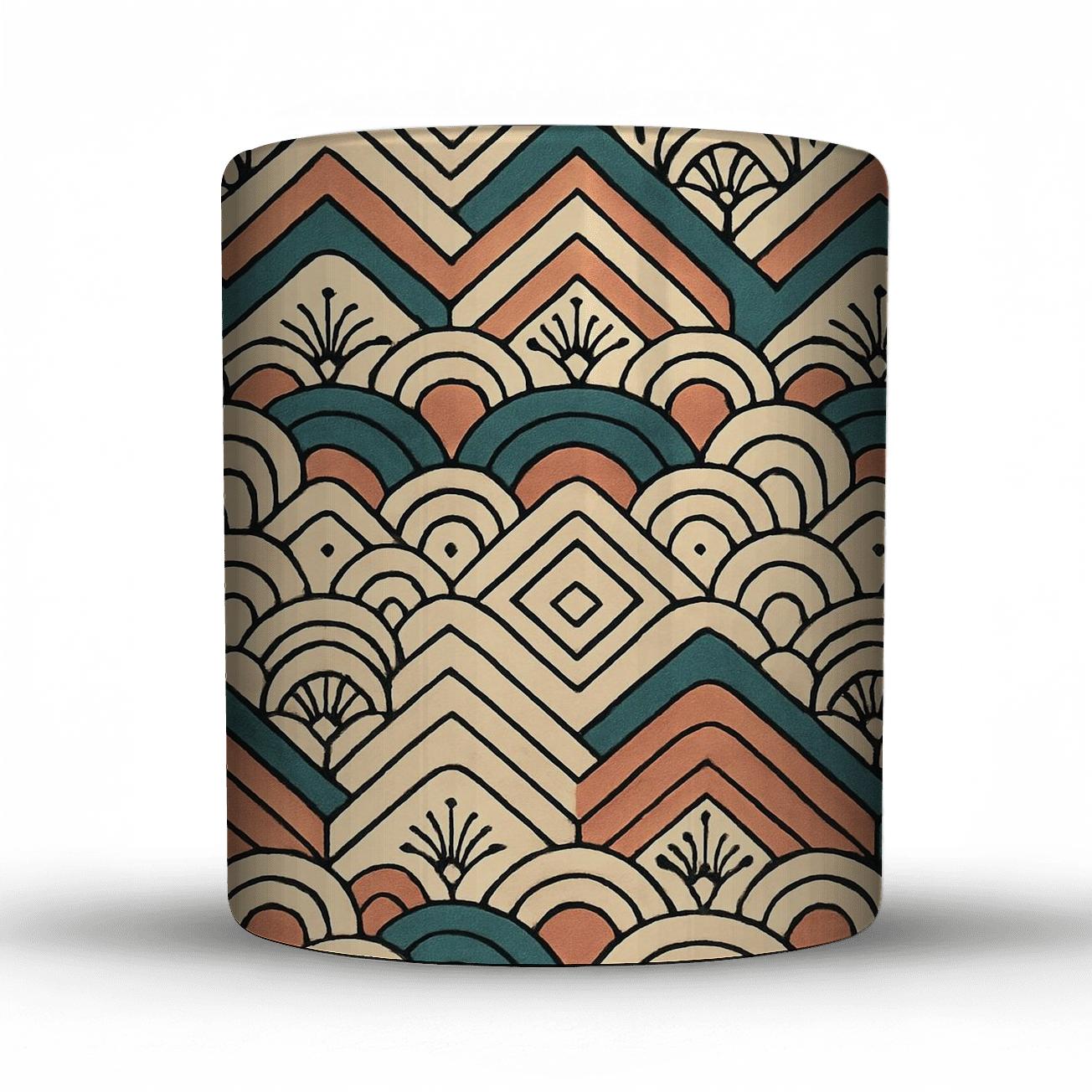 Havana Art Deco Wave Chevron Filigree premium drinkware mugs