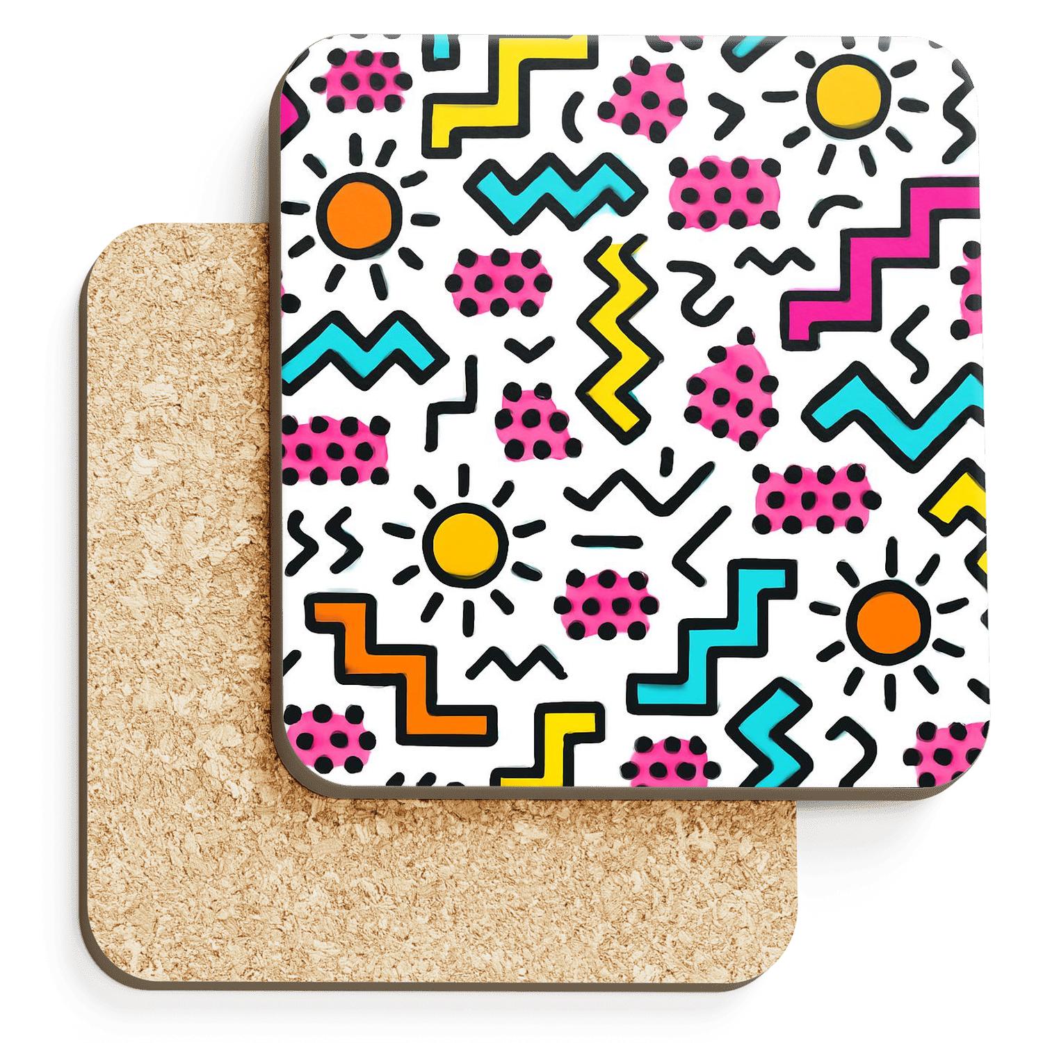 Memphis Solar Glyph Circuit stone coaster collections