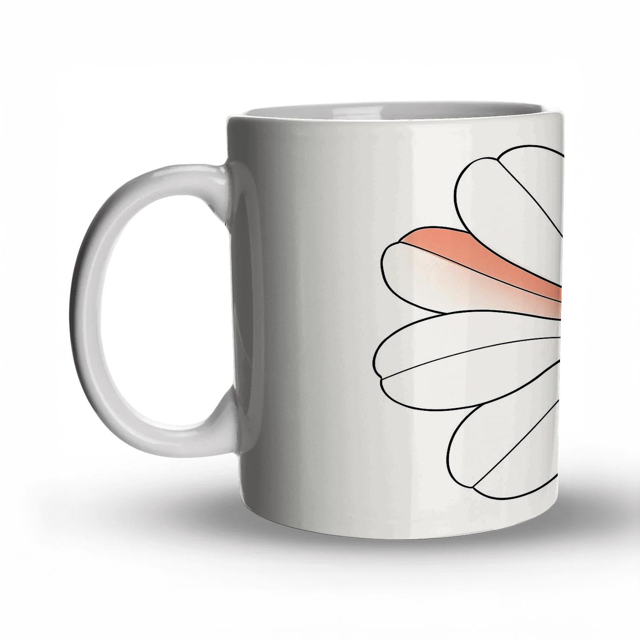 Solar Bloom Contours ceramic coffee mugs