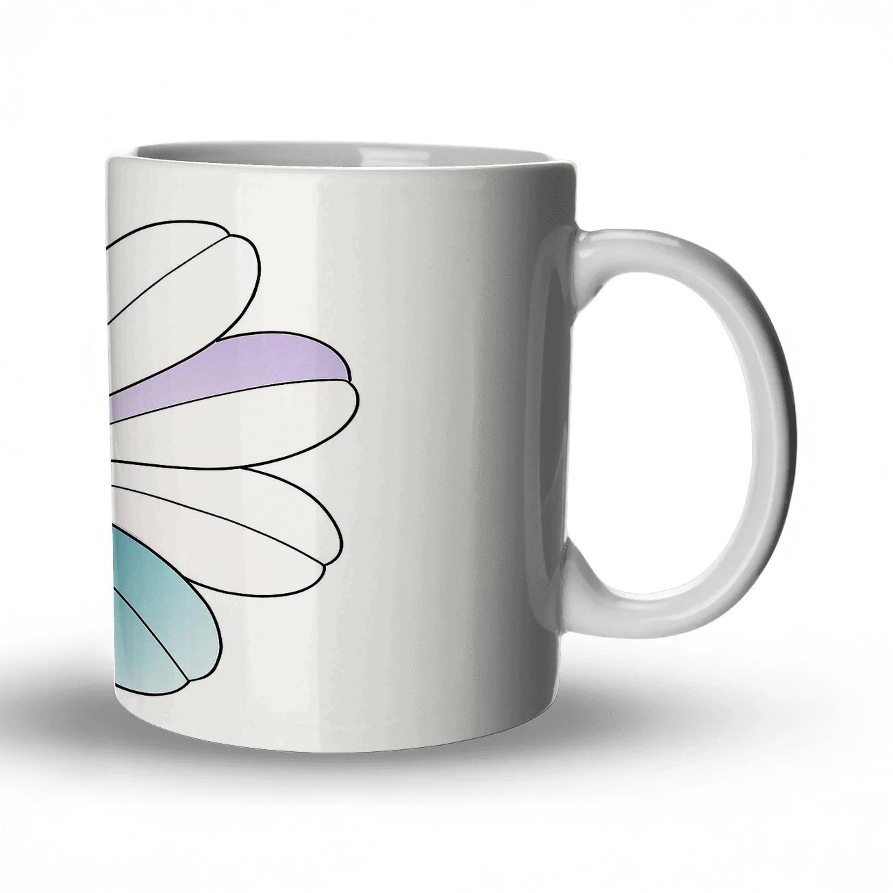 Solar Bloom Contours ceramic coffee mugs
