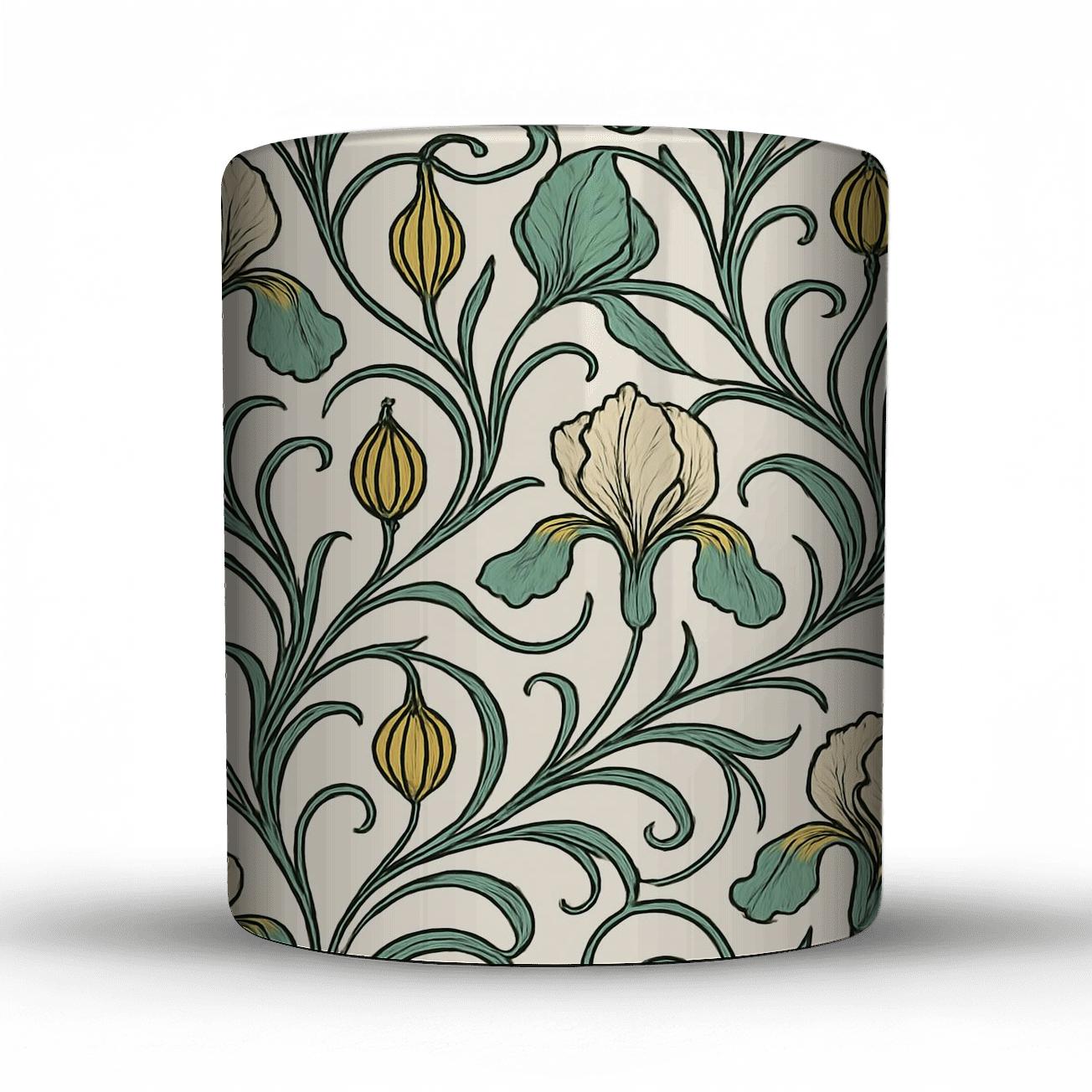 Art Nouveau Whiplash Botanica Tessellation insulated thermal mugs