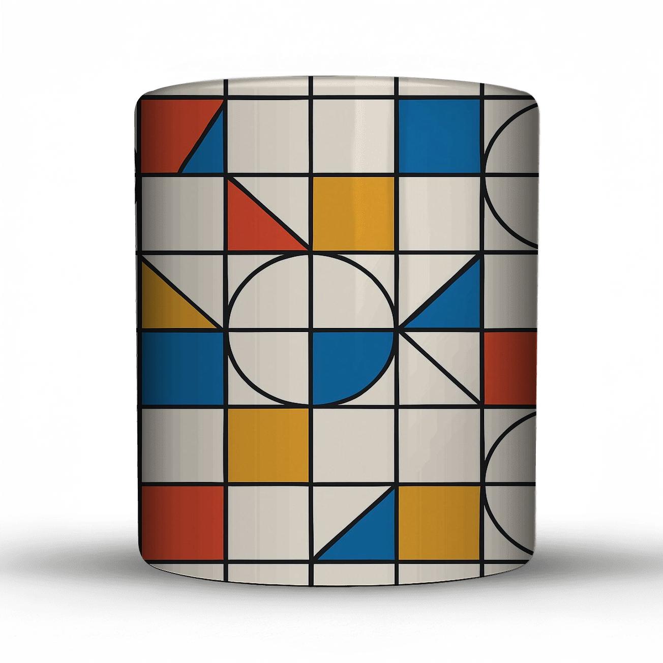 Bauhaus Triadic Grid Weave gift mugs for occasions