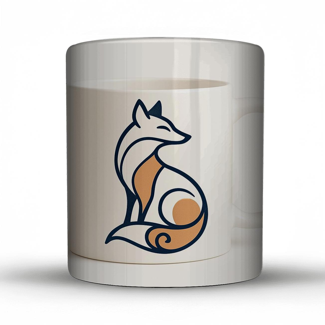 Art Nouveau Fox Arabesque Mug Line Art insulated thermal mugs