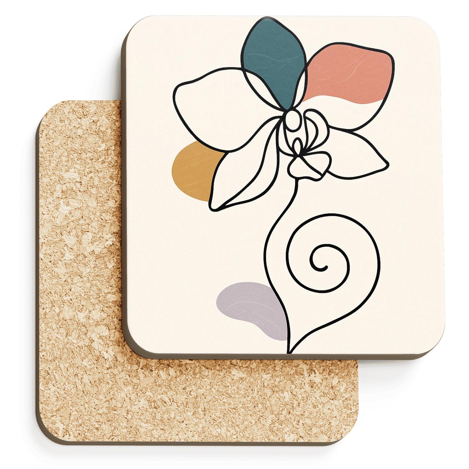 Orchid Spiral And Tide Pools absorbent drink coasters