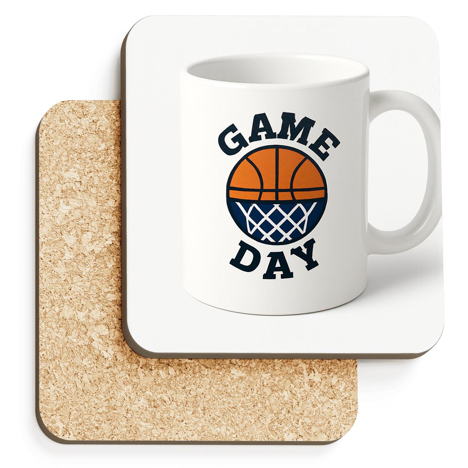 Bauhaus Basketball Game Day Netline absorbent drink coasters