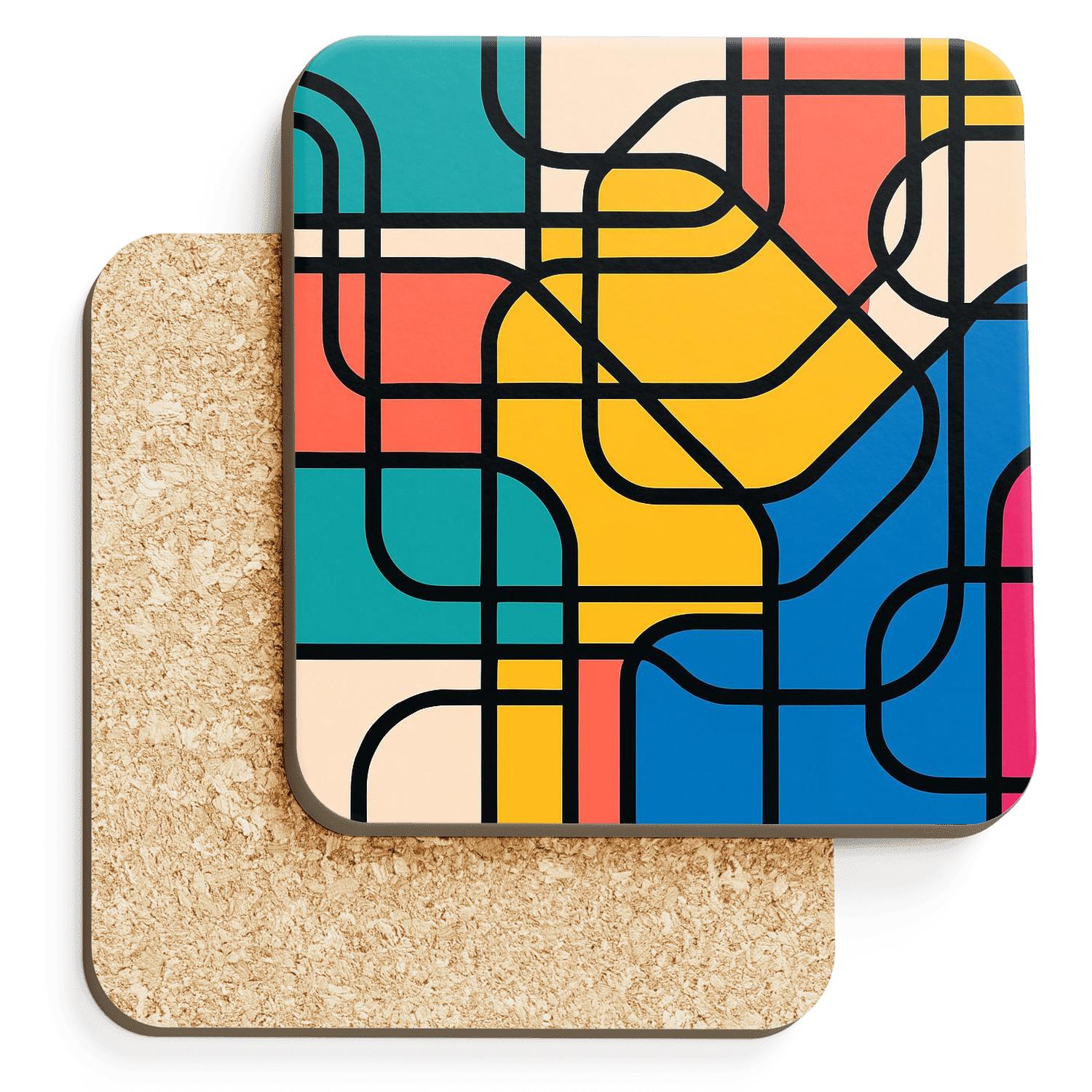 Memphis Bauhaus Metro Weave stone coaster collections