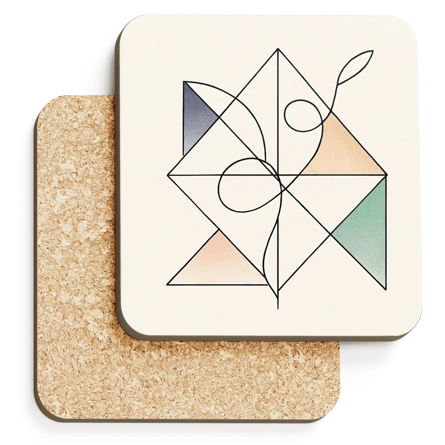 Geometric Dunes And Lunar Vine coasters for home decor