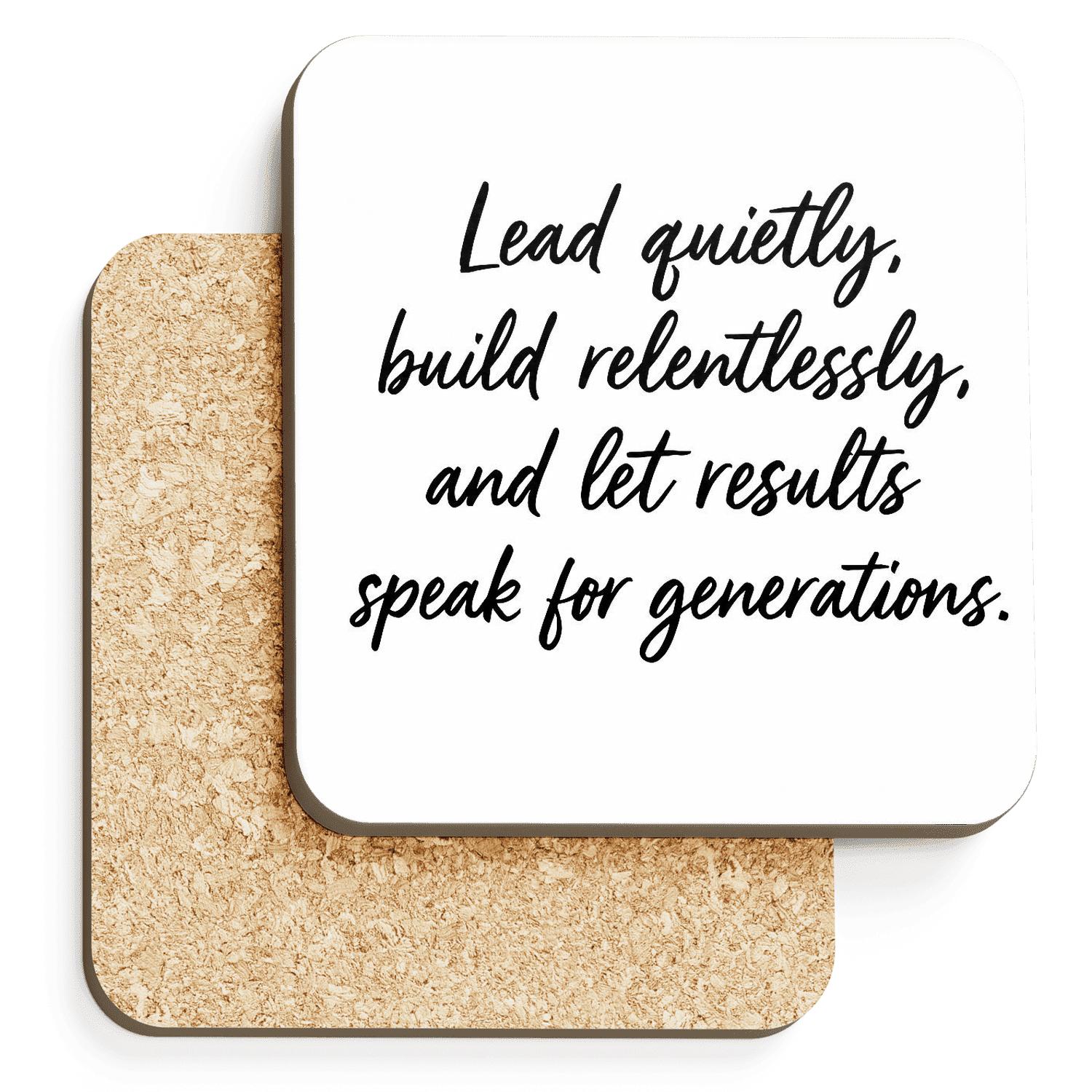 Results Speak For Generations custom engraved coasters