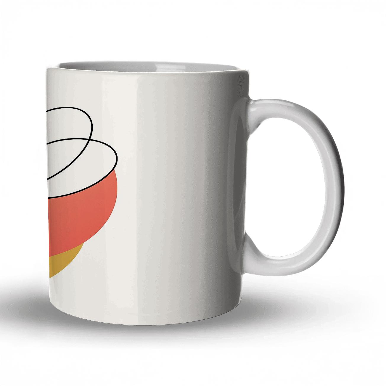 Orbital Bloom Contours custom printed mugs