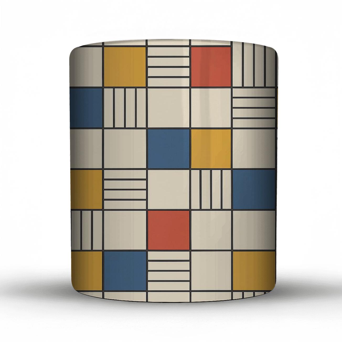 Bauhaus Weaving Grid Harmonics custom printed mugs