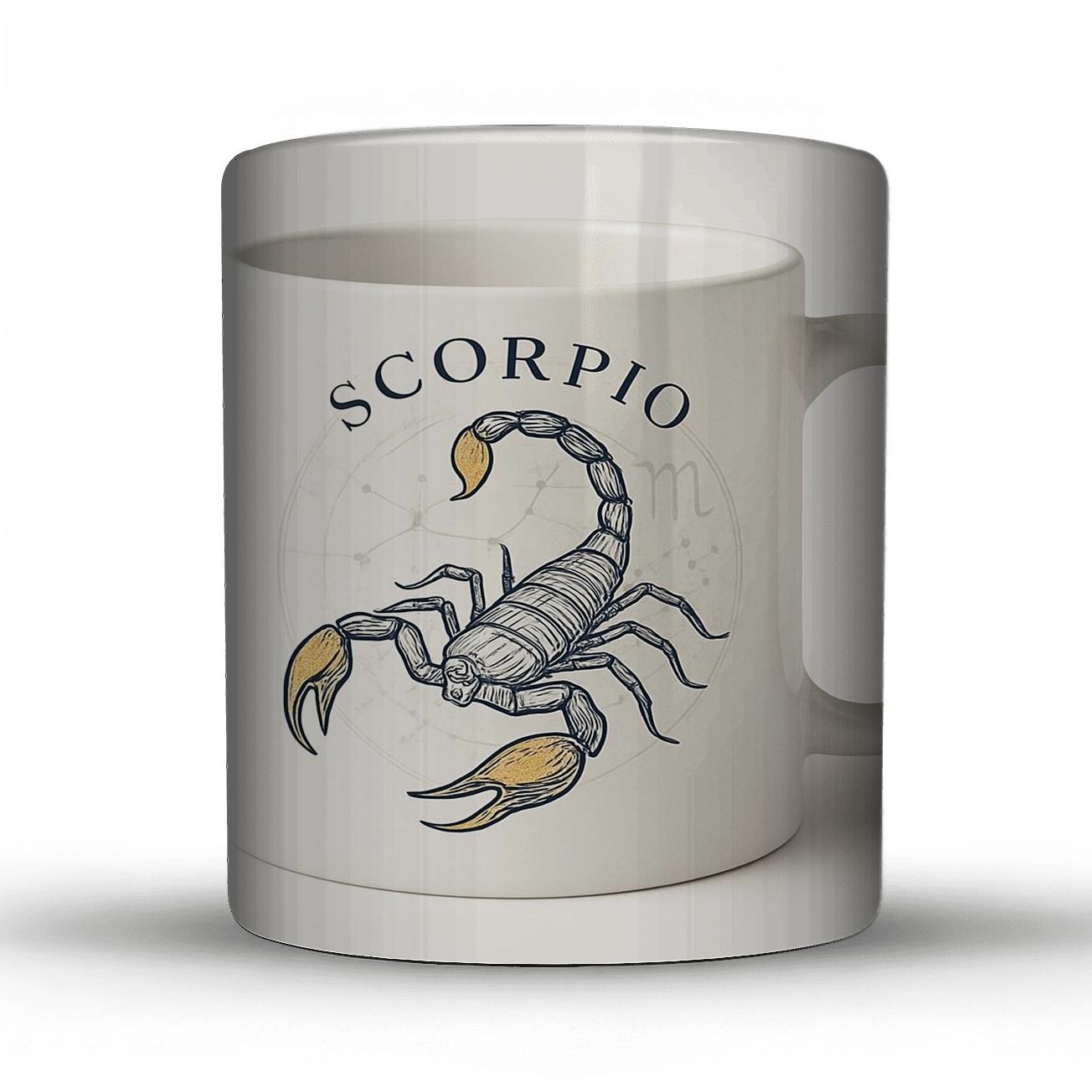 Scorpio Celestial Engraving Minimalist Mug Art gift mugs for occasions