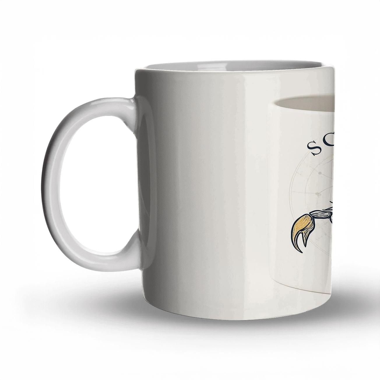 Scorpio Celestial Engraving Minimalist Mug Art gift mugs for occasions