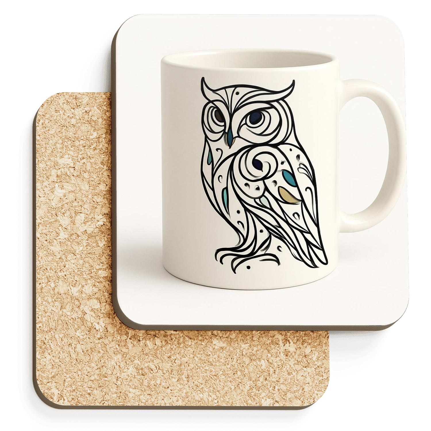 Art Nouveau Owl Constellation Filigree stone coaster collections