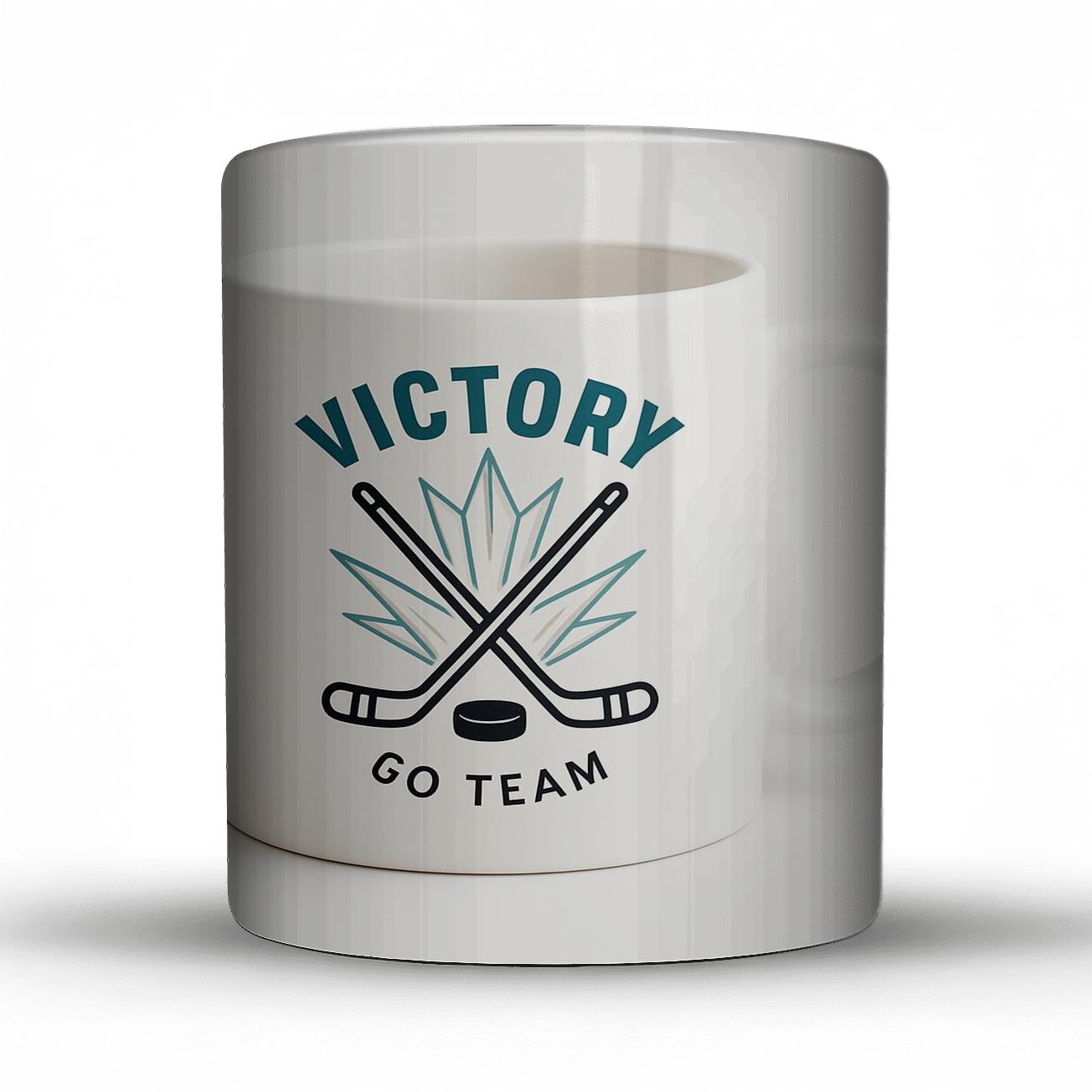 Hockey Crossed Sticks Victory Crest Mug Line Art gift mugs for occasions