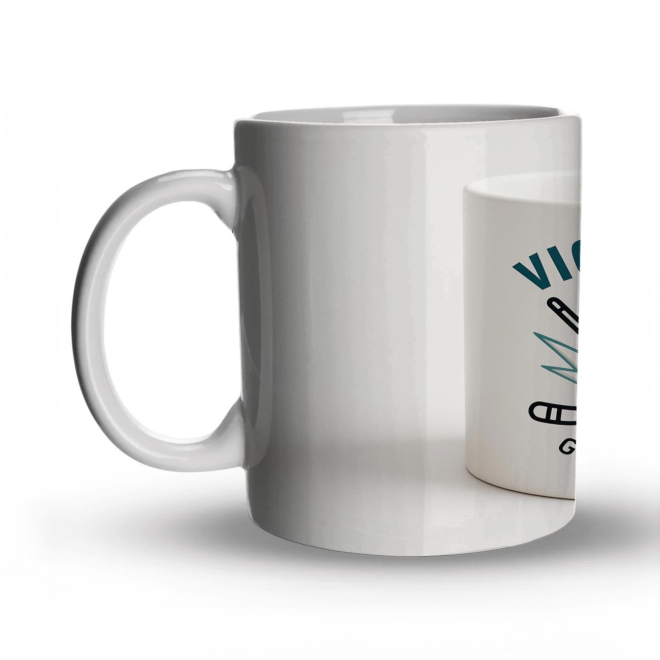 Hockey Crossed Sticks Victory Crest Mug Line Art gift mugs for occasions