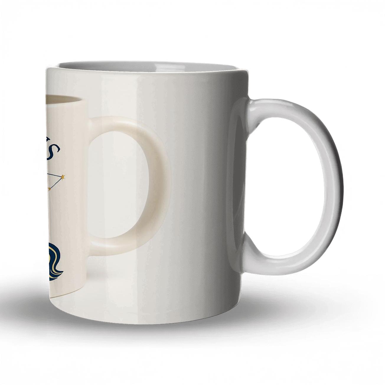 Aquarius Water Bearer Star Chart Line Art Mug Art ceramic coffee mugs