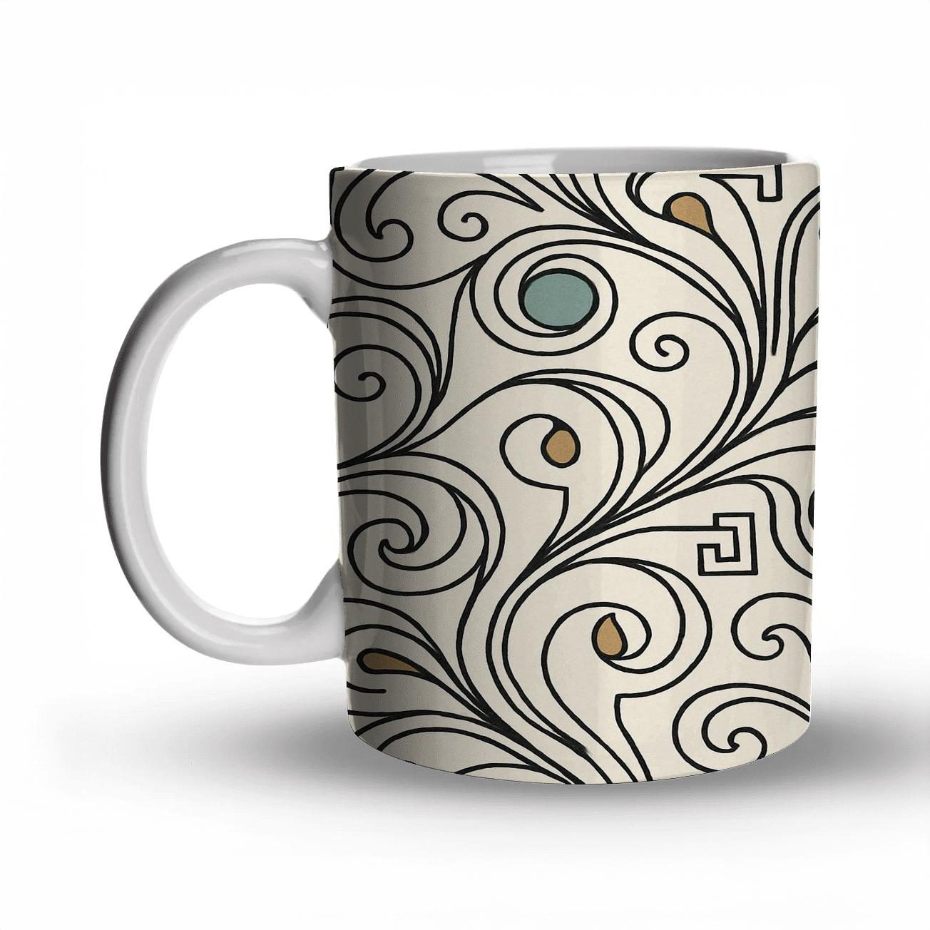 Vienna Secession Whiplash Rosette Repeat gift mugs for occasions