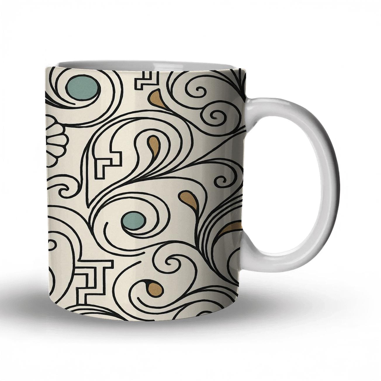 Vienna Secession Whiplash Rosette Repeat gift mugs for occasions