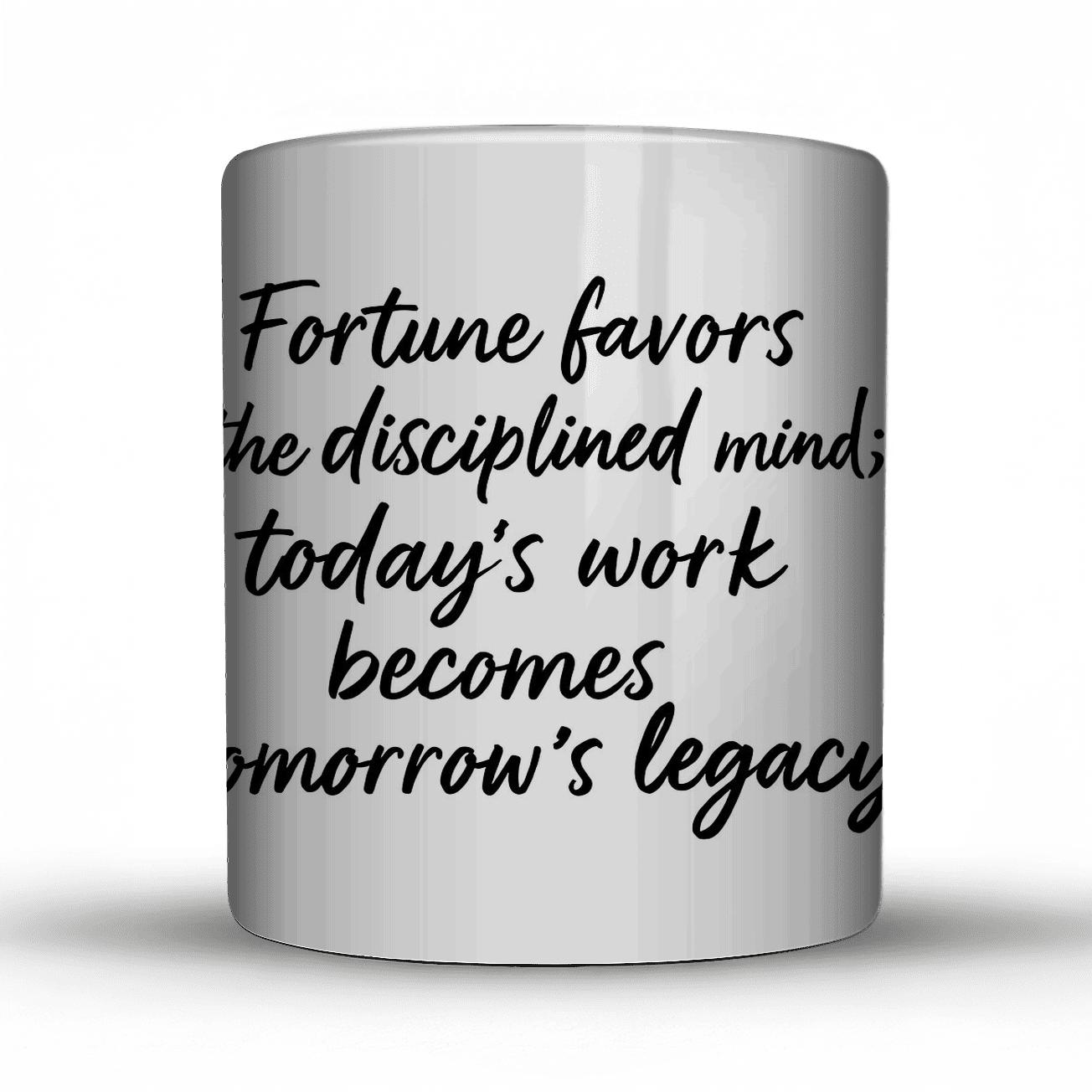 Fortune Favors The Disciplined Mind decorative mug sets