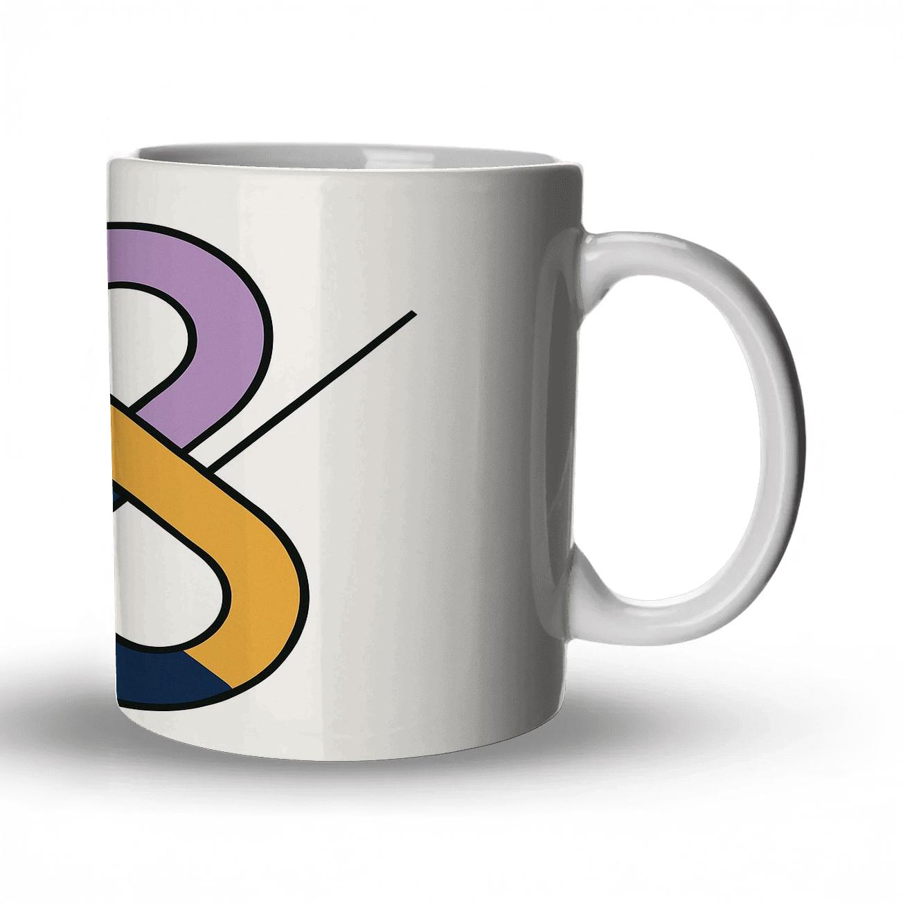 Tidal Geometry River Knot custom printed mugs