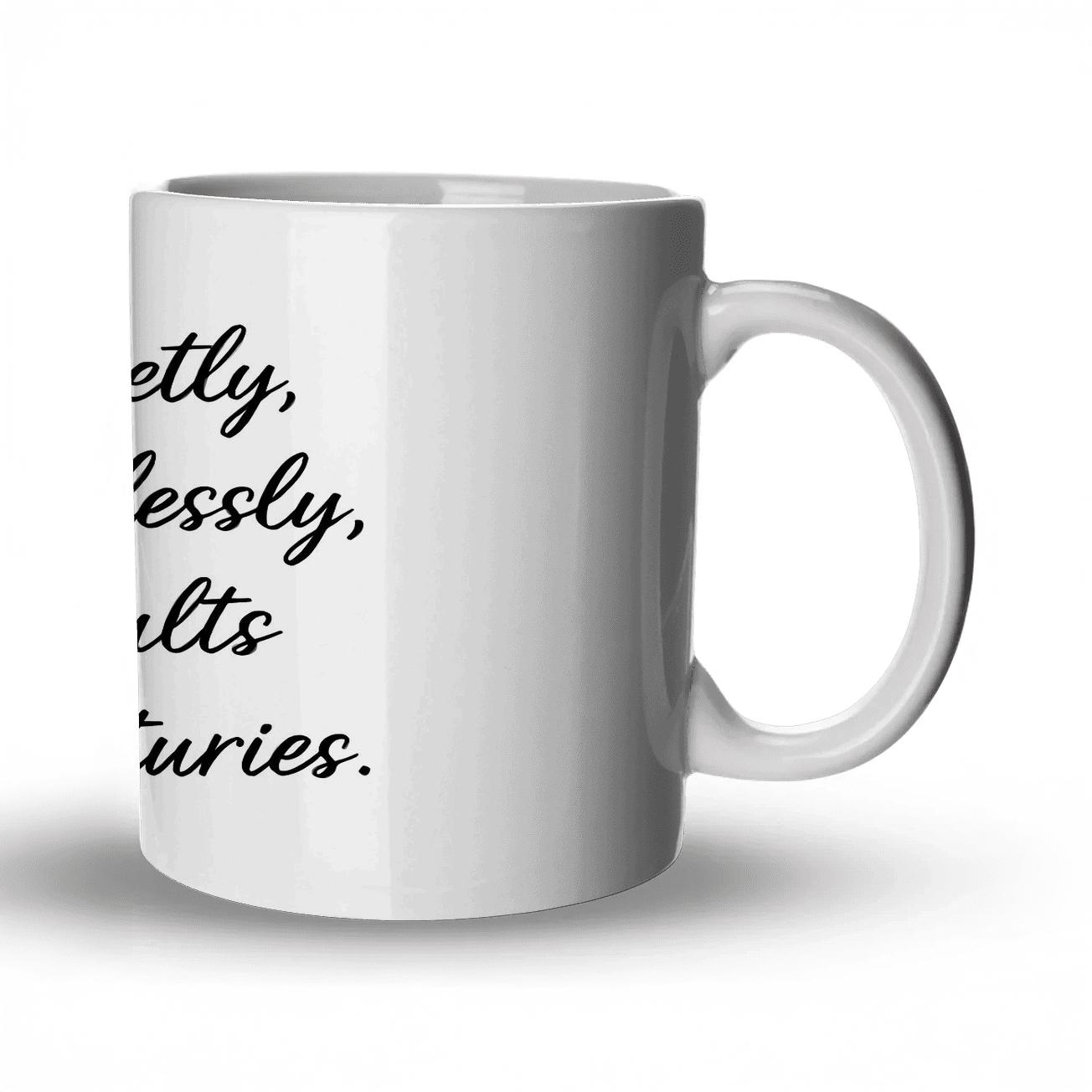 Build Quietly Learn Relentlessly travel mugs with handles