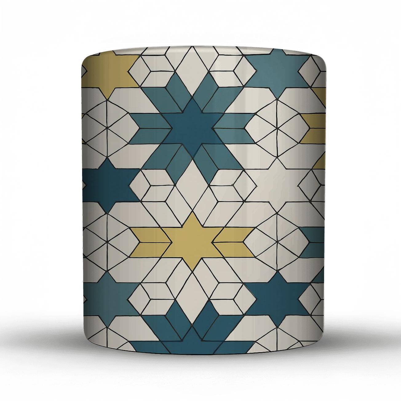 Alhambra Quasicrystal Star Tessellation decorative mug sets
