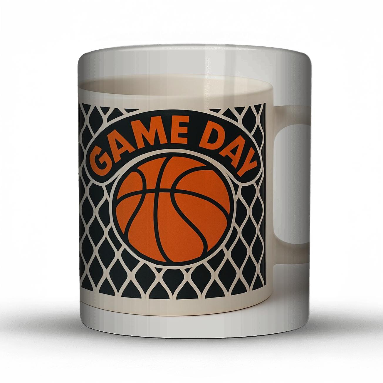 Basketball Net Optics Game Day Mug Line Art gift mugs for occasions