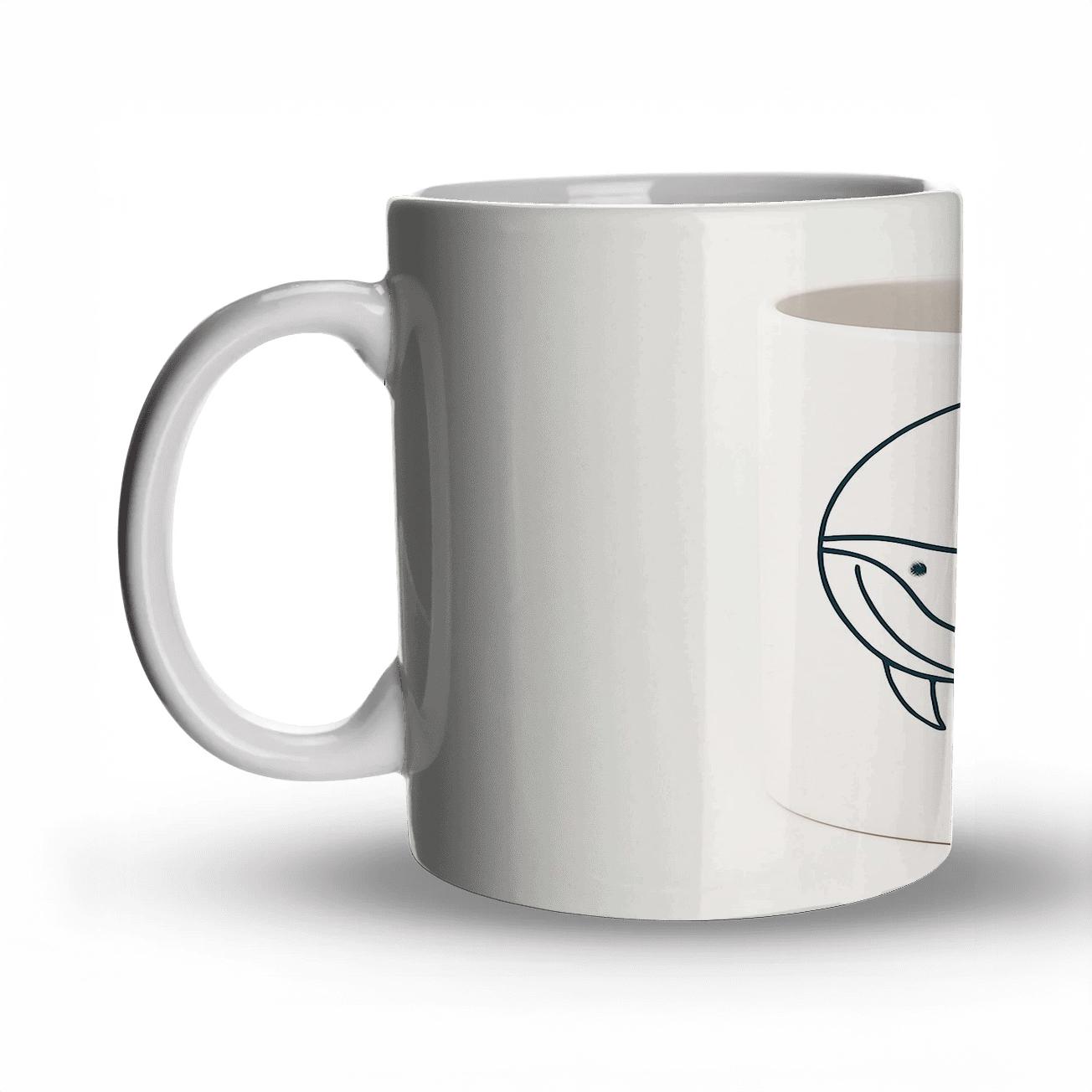 Nordic Maori Whale Flow Pattern Line Art Wrap insulated thermal mugs