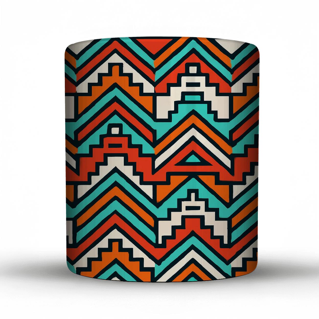 Ndebele Constellation Lattice Lines decorative mug sets