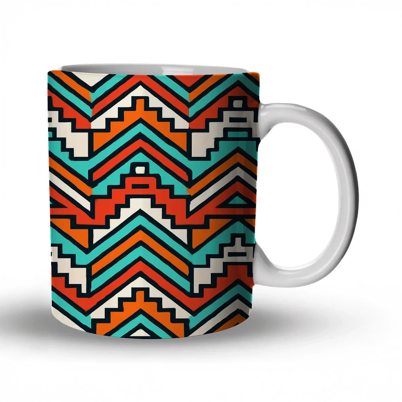 Ndebele Constellation Lattice Lines decorative mug sets