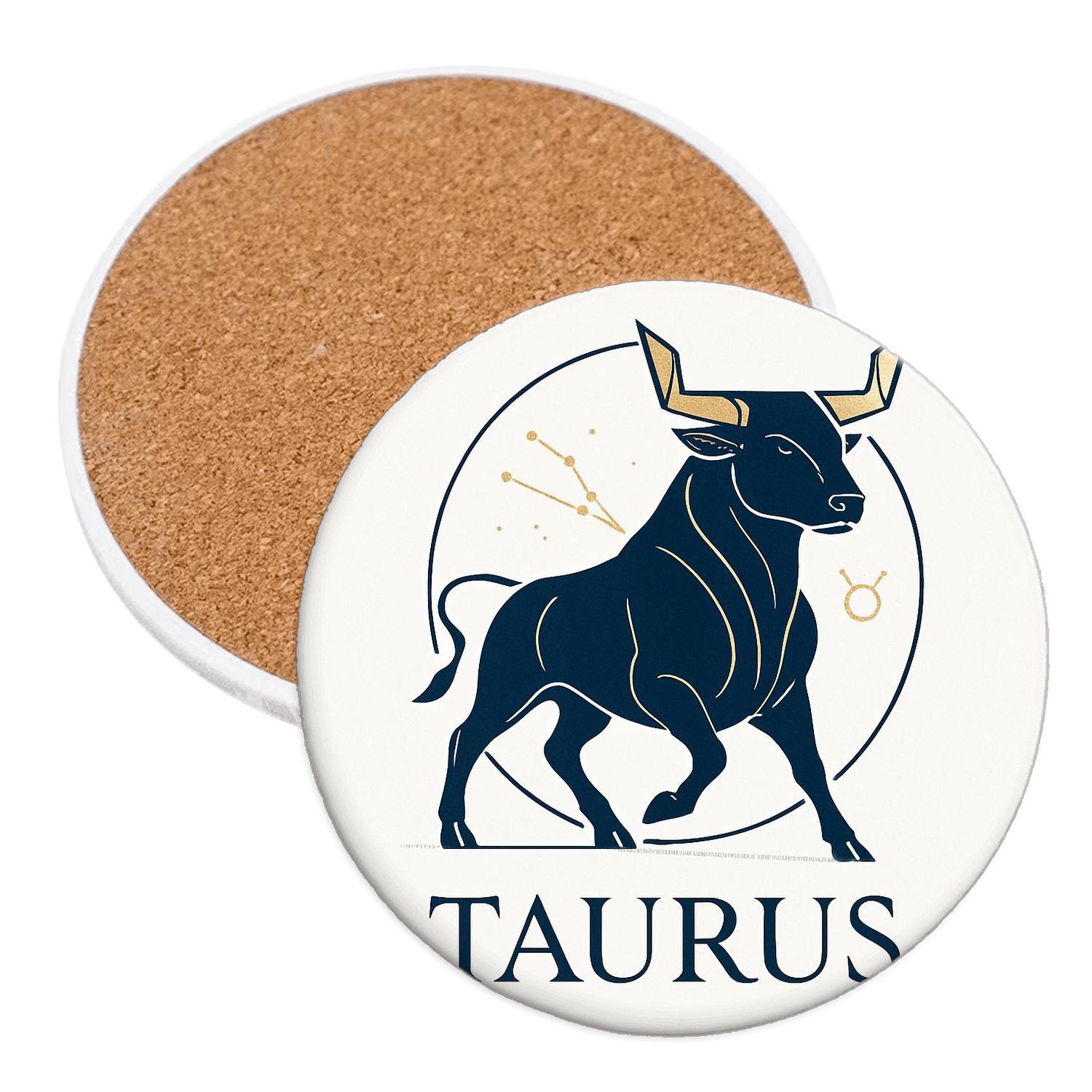 Taurus Art Deco Star Chart Emblem elegant tabletop coasters