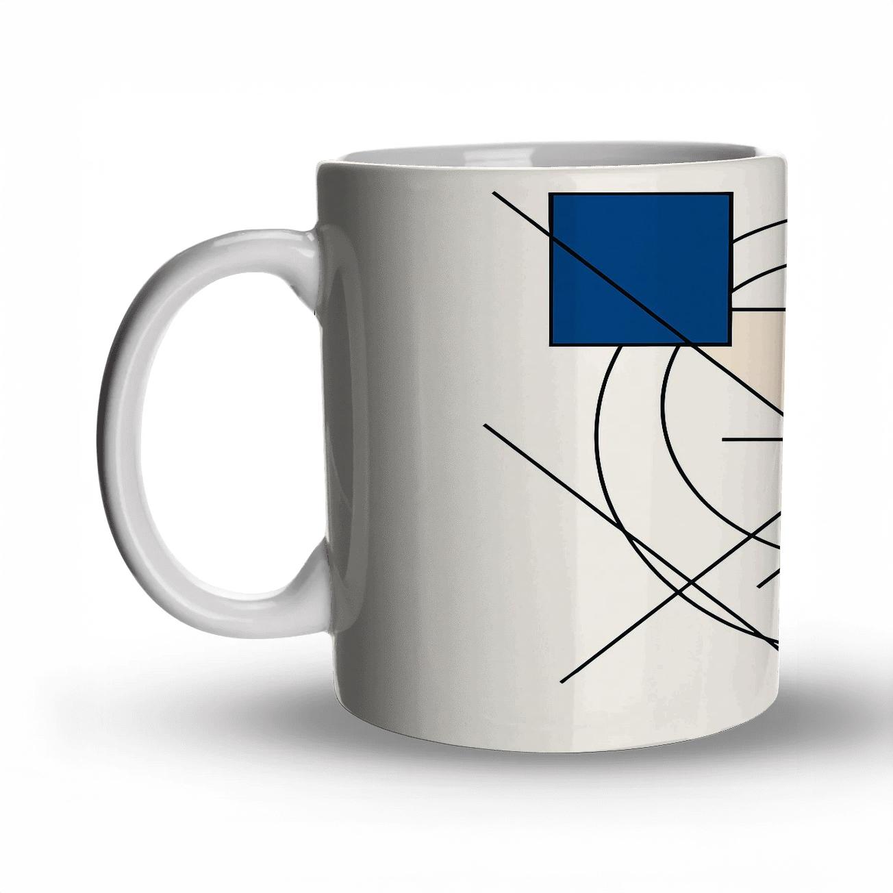 Suprematist Orbit Grid novelty coffee mugs