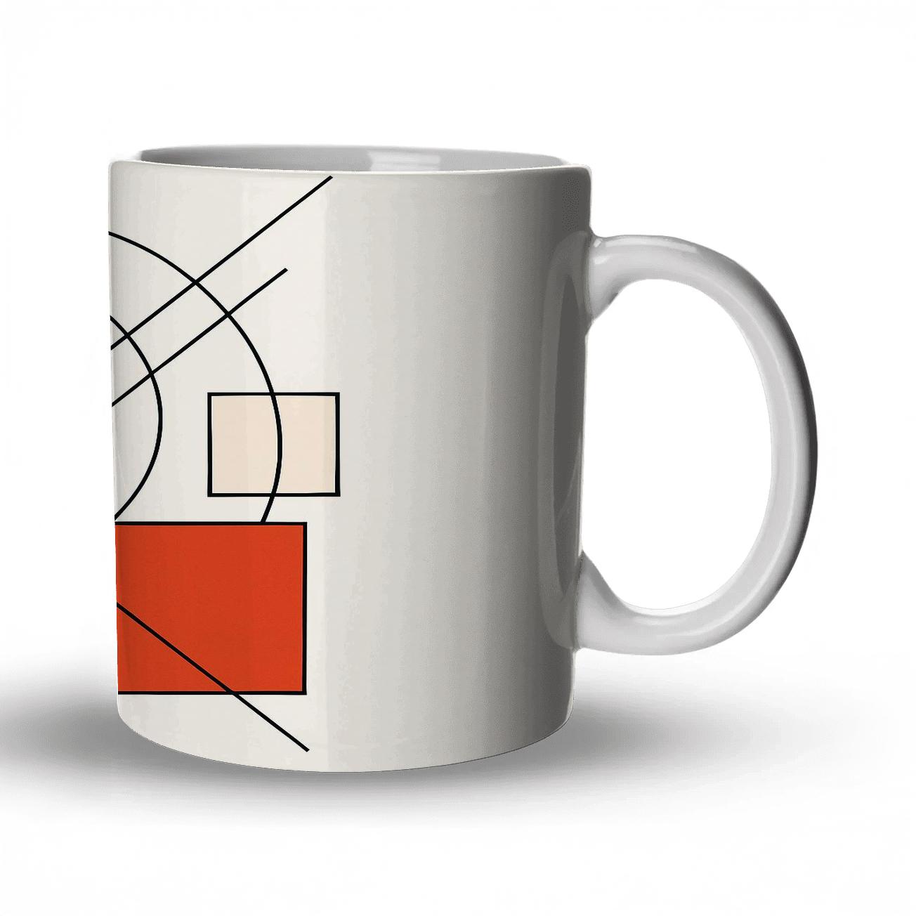Suprematist Orbit Grid novelty coffee mugs