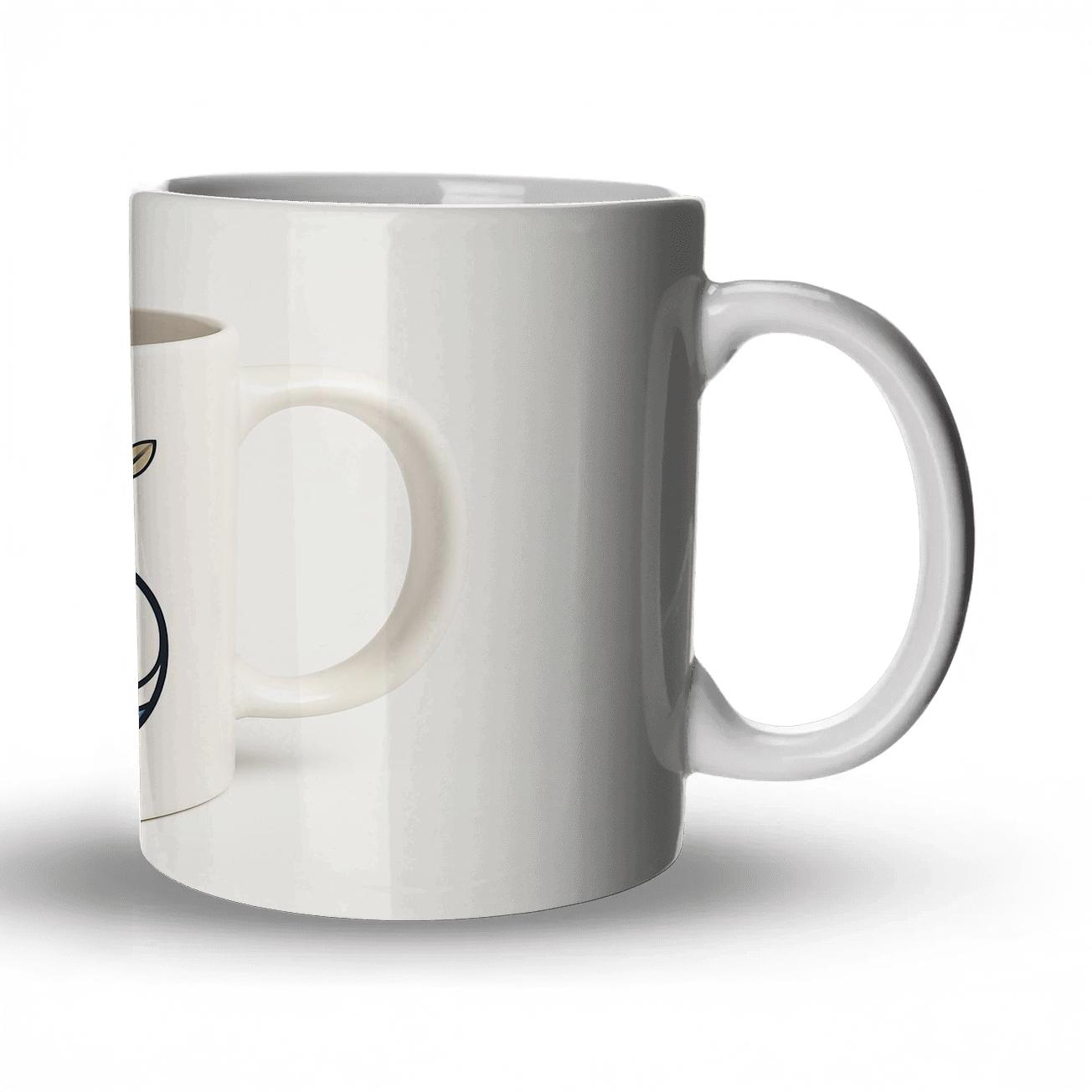 Rinpa Fox Scroll Minimal Mug Art decorative mug sets