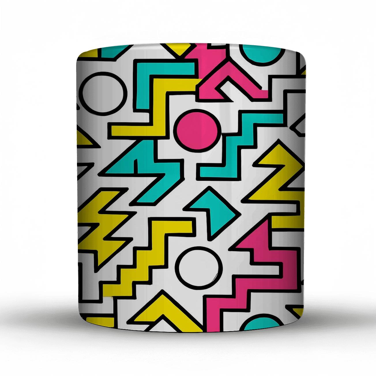 Memphis Bauhaus Transit Glyphs insulated thermal mugs