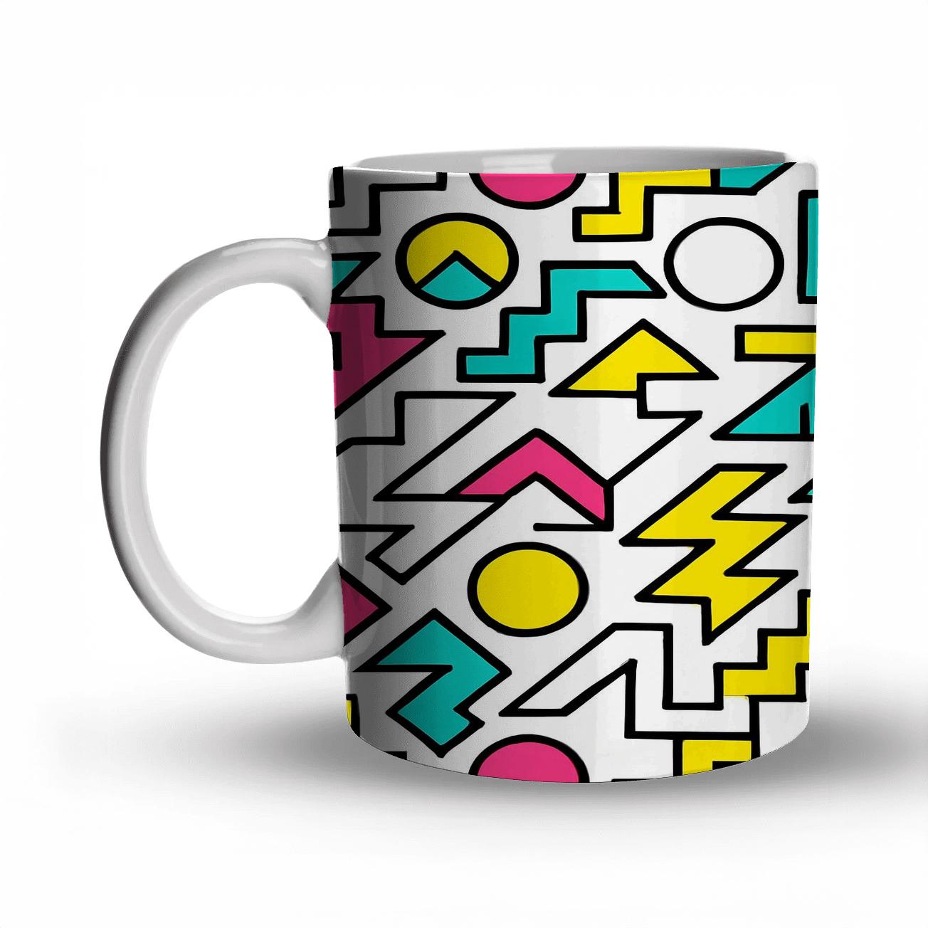 Memphis Bauhaus Transit Glyphs insulated thermal mugs