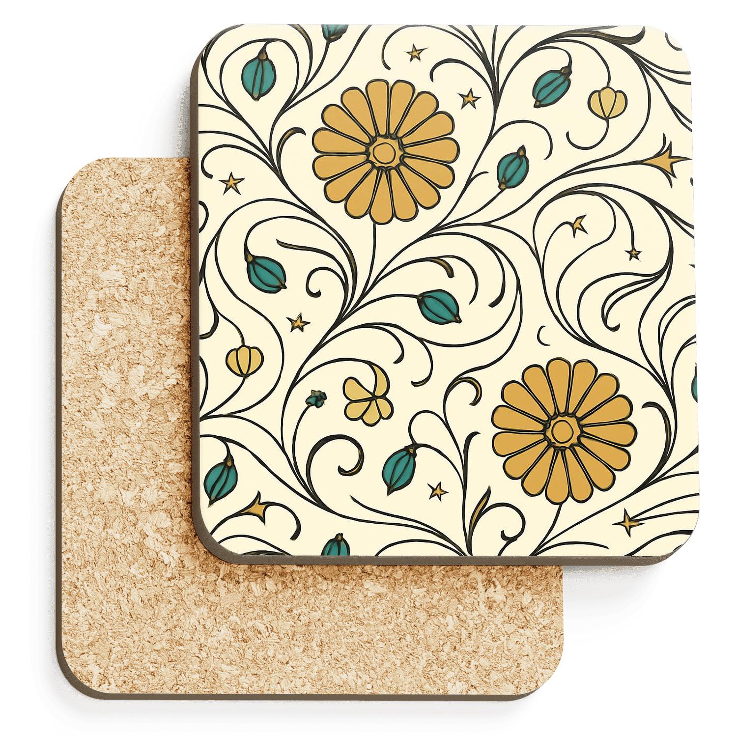 Vienna Secession Starvine Ornament personalized drink coasters