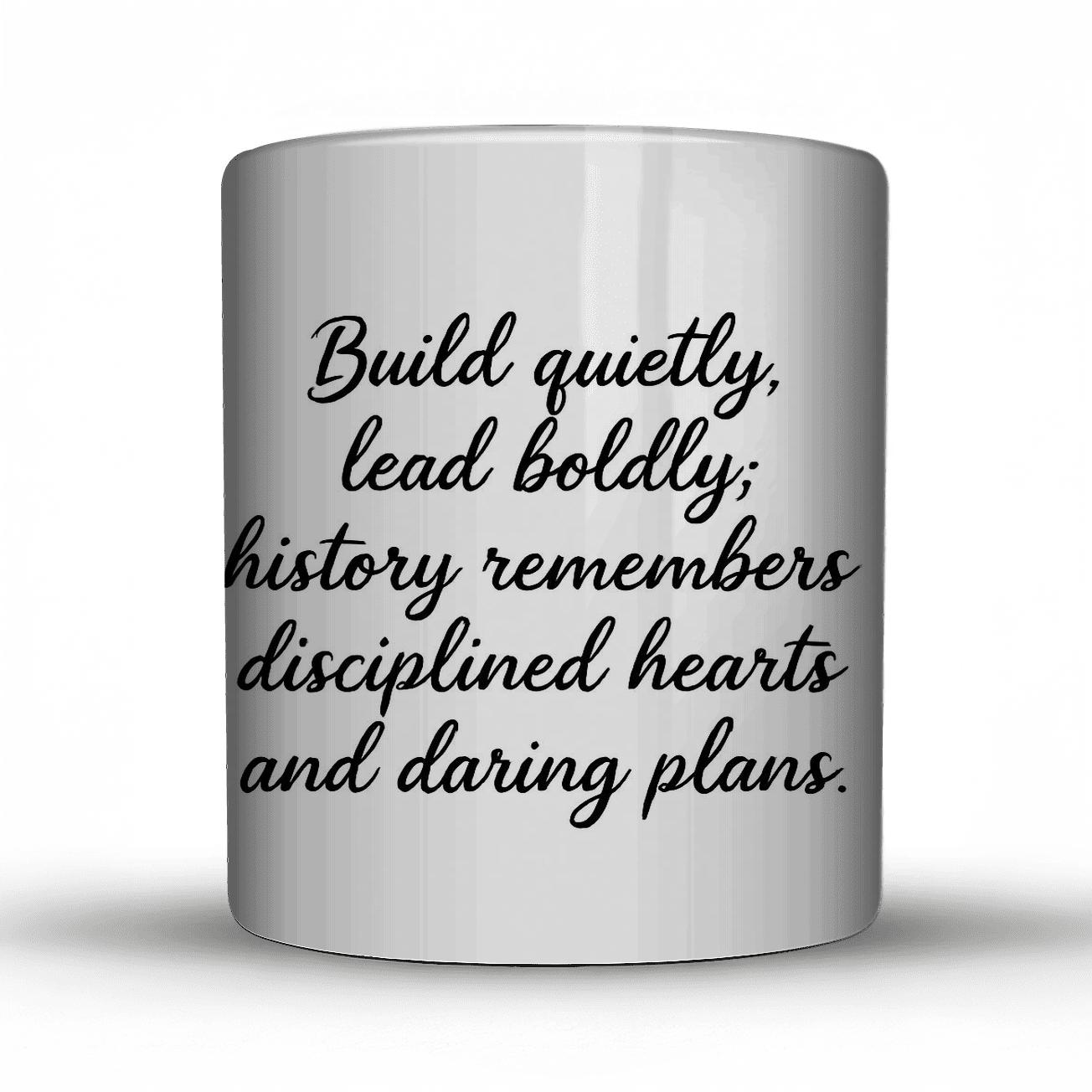 Disciplined Daring Plans personalized mugs